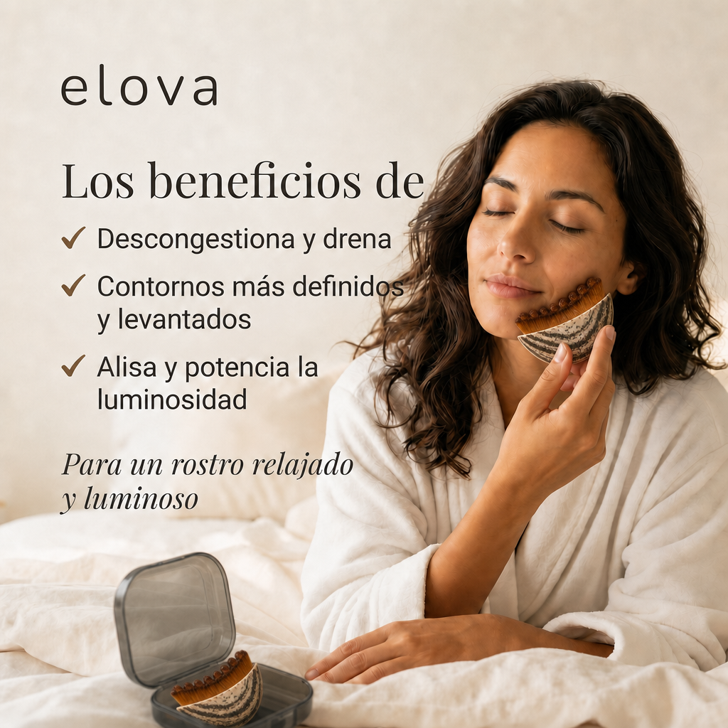 elova | Cepillo de masaje linfático facial